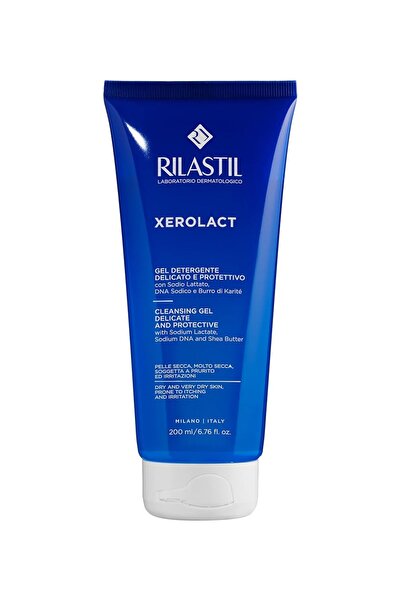 Rilastil Xerolact Cleansing Gel for Infants, Children and Adults, Gentle and Mild, Suitable for Neur