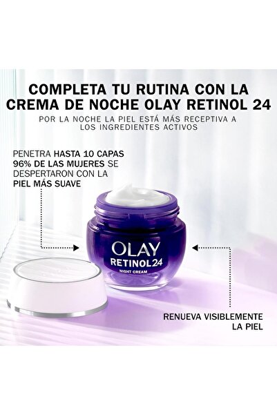 OLAY Retinol 24 Moisturizing Night Cream for Face, Skincare with Vitamin E, Antioxidant, Well-Aging