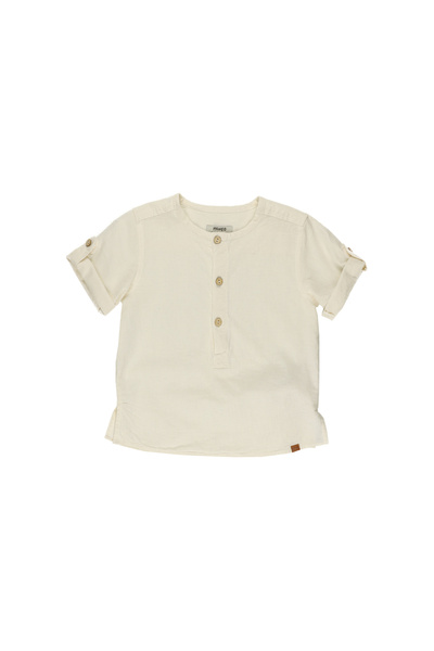 Panço Erkek Ecru Dokuma Hakim Yaka Gömlek