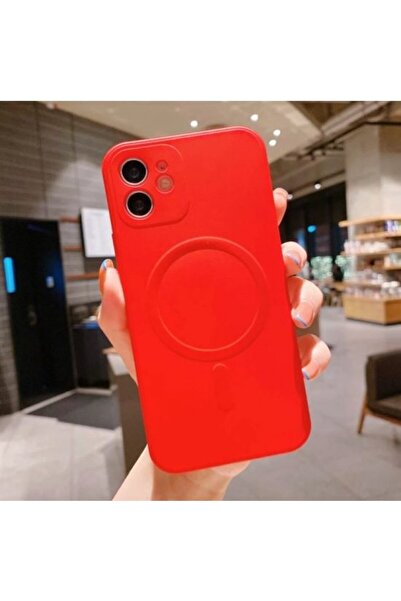 Flippy Protective case compatible with iPhone 14 Pro, Liquid MagSafe, ring-shaped, magnetic, Red