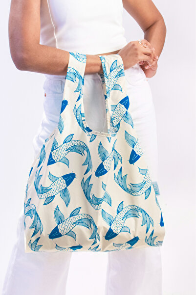 KIND BAG - Geanta reutilizabila medie din material RPET -model Koifish