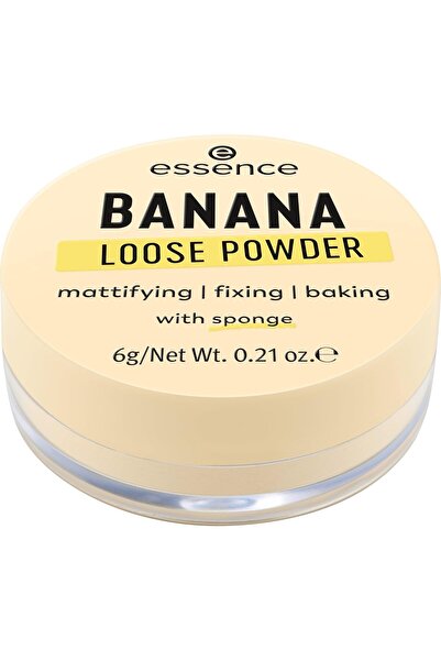 Essence Cosmetics essence BANANA LOOSE POWDER, Yellow, mattifying, fixing, color-correcting, translucent, matt, vegan,