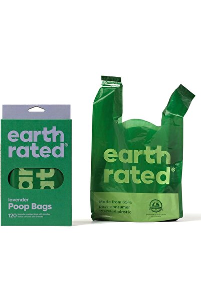 Earth Rated Pungi pentru excremente de câine cu mânere, ușor de legat, etanșe...