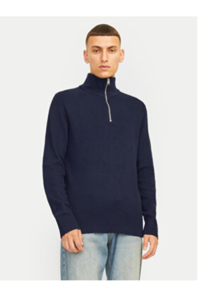 Jack & Jones Ανδρικό Πουλόβερ Jack Jones 12257773 Μπλε Σκούρο Μπλε