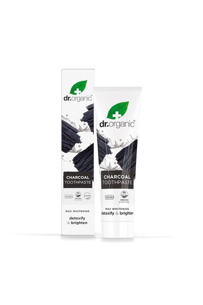 Dr. Organic Dr Activated Charcoal Toothpaste, Extra Whitening, , Vegan, Cruelty-Free, Paraben & S