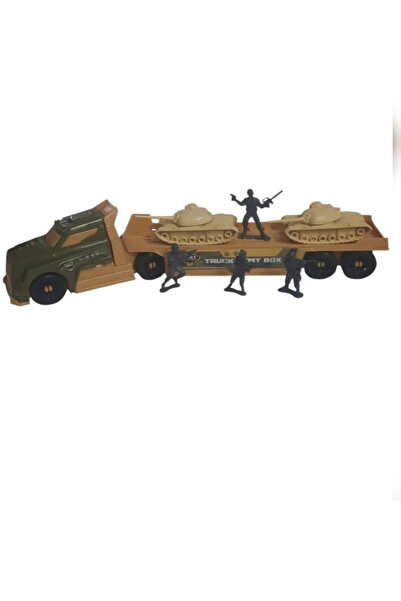 abnturk Ürün Boyutu 44 cm Askerli Tanklı Oyuncak Tır Asker Figürlü Yerli Üret...