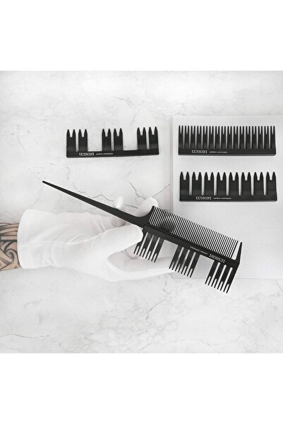 TB TOOLS FOR BEAUTY Set de piepteni cu coadă T4B LUSSONI DC 500 cu 4 accesori...