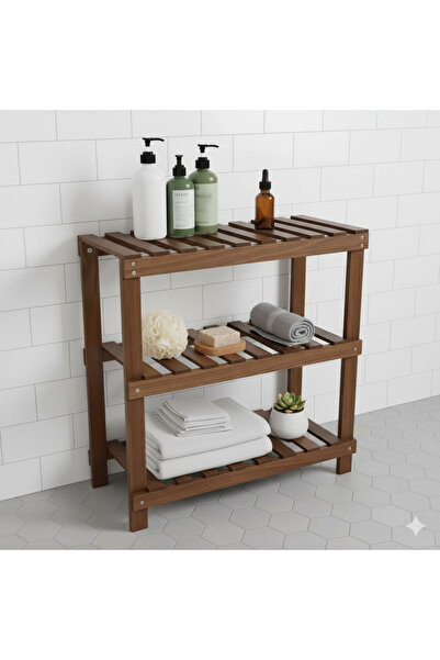 KARAS AHŞAP AHŞAP DEKORATİF AYAKKABILIK RAF 3'LÜ