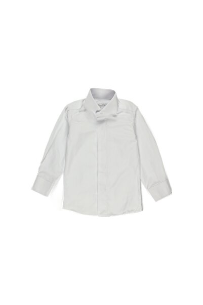 Panço Erkek Beyaz Dokuma Gömlek