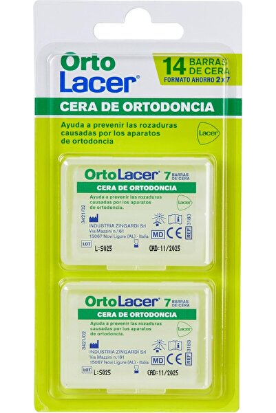 Lacer Ortholacer Wachsorthodoncia 2 x 7 Stangen, weiß