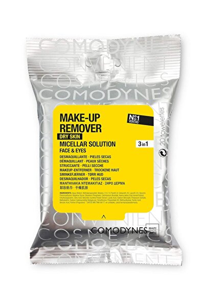 Comodynes Șervețele demachiante pentru față și ochi cu fulgi de ovăz pentru ten uscat 3 - 20 de prosoape