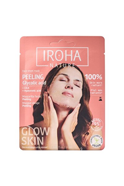 IROHA NATURE - Mască facială exfoliantă cu acid glicolic | Îmbunătățește aspe...