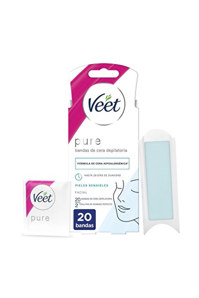 Veet Facial Wax Strips for Sensitive Pure Skin - 20 Pack