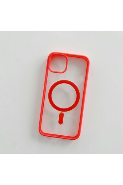 Apple MagSafe Case for iPhone 12/12 Pro, Full Cover, Frosted Acrylic, Magnetic, Red