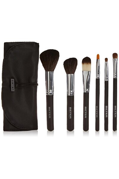 Beter - Professional Makeup Brush Set, Roll-up Case with 6 Brushes