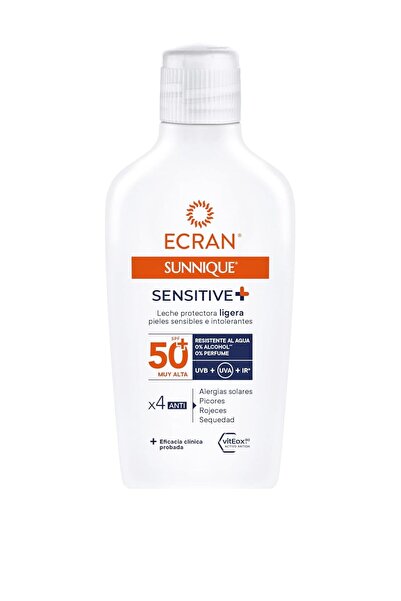 Ecran Lapte de față Sunnique Sensitive SPF50+ 200 ml - Fără alcool și reziste...
