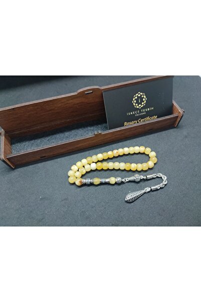 İskeçe Tesbih 13 Gr. with Silver Nakkaş and Silver Tassel in Gift Box. Small ...