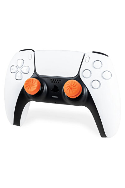 No branded KontrolFreek Vortex Thumbstick Grips (2) for PS5/PS4, Accuracy & Comfort, Orange