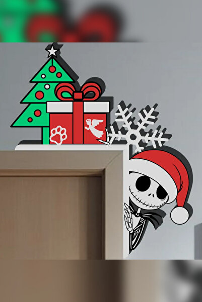 Genç 3D Decor de colț pentru ușă de Crăciun – Ornament de colț pentru ușă de ...