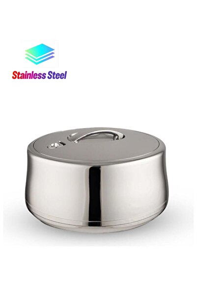 GOLDEN FİRE Taiwanese Stainless Steel Food Container Silver 6 Liters