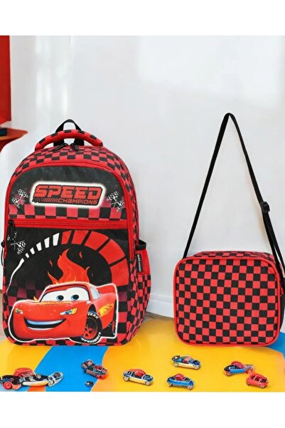 KY Boys' Primary School Orthopedic Car Bag Set of 2 with 3 Compartments, Wate...