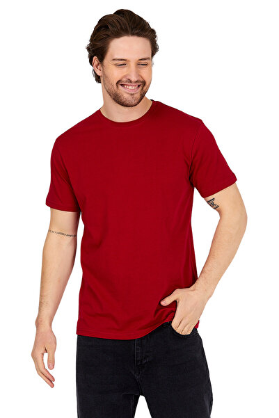 DK DAKSEL Men's 10-Pack Short Sleeve Red Crew Neck Basic T-Shirt