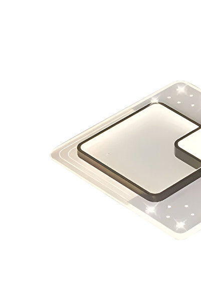 Alista Home Lustra LED cu telecomanda SERPENTA 125 W, Patrata, lumina Rece/Calda/Neutra, Dimabila, Negru