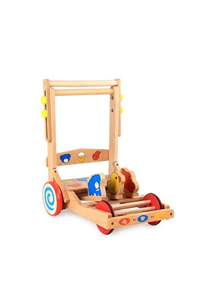 Picodino Interactive Adjustable and Foldable Wooden Walker Multicolor