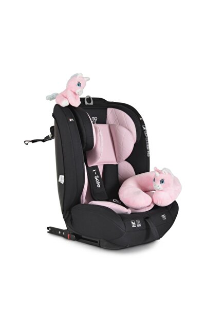 Moni Столче за кола 9-36 кг с Isofix I-safe система, розово, 76-150 см