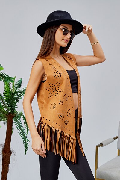 Wissi Life Scuba Suet Laser Cut Tassel Taba Vest