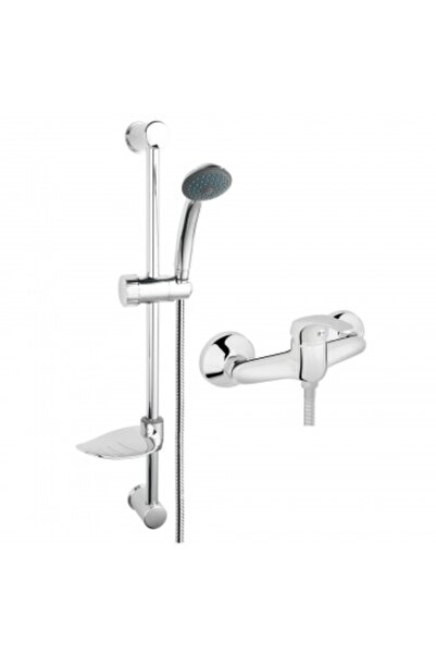 FERRO Set 2 in 1 Column Shower NEMO Fixed and Mobile cm 60 with Hose and Shower Gift