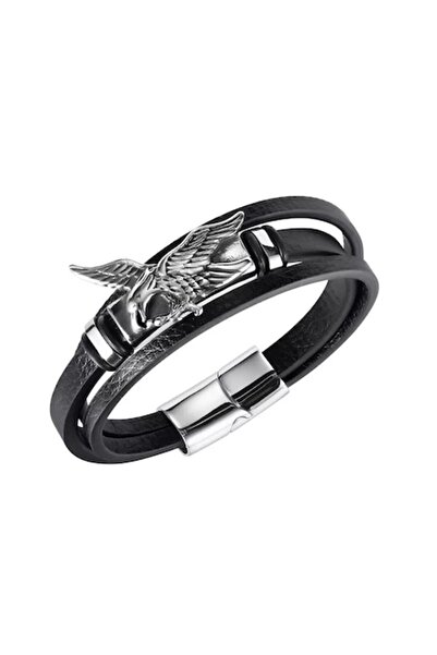 Tessero - Brățară din piele cu design de vultur