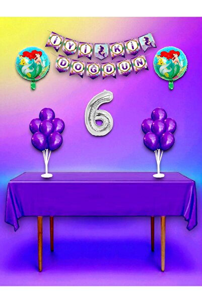 partylady Mermaid Themed 6Th Birthday and Special Event Mega Combination Set