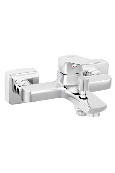 FERRO Vitto Verdeline chrome black wall-mounted bathtub/shower mixer