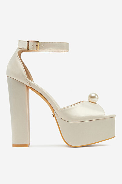 DeeZee Γυναικεία χαμηλά σανδάλια με μπεζ ψηλοτάκουνο πλατφόρμα 35