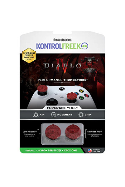 No branded KFreek Diablo IV Grips (2) for Xbox Series X/One S/One, Accuracy & Comfort, Red