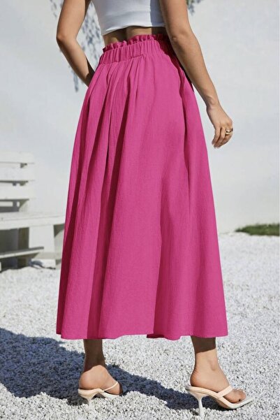 Baby xclub Бавовняна спідниця максі з високою талією, еластичним поясом і кишенями