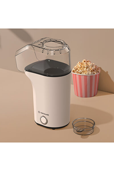 Nutricook Popcorn Maker – Makes 16 Cups, Oil-Free Healthy Snacking, Beige