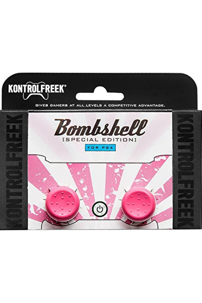 No branded KontrolFreek BombShell Special Edition Grips (2) for PS5/PS4, Pink