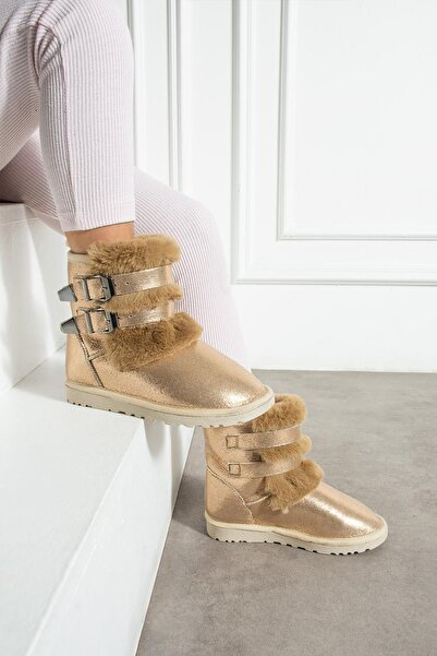 CCWAY AYAKKABI Cizme pentru copii cu talpă subțire cu cataramă dublă BRONZ SULTAN