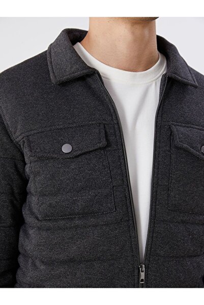 LC Waikiki LCW Vision Slim Fit Gömlek Yaka Erkek Mont