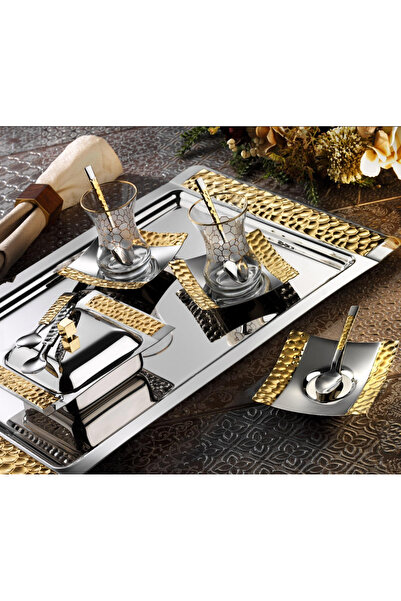 Tiamo Honeycomb Tea Set Gold 40 Pieces / 12 Persons