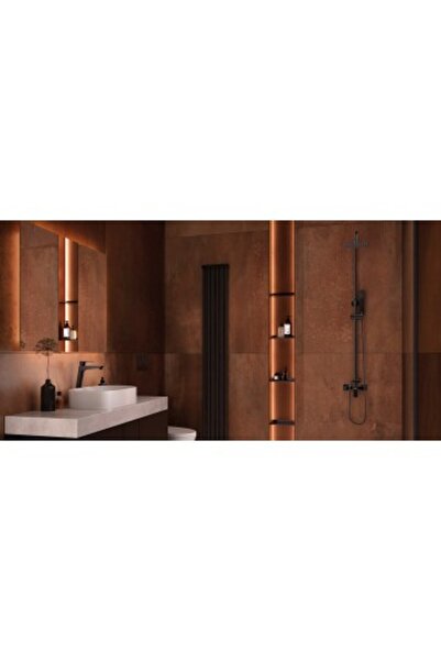 FERRO Baterie stativa lavoar inalta Vitto Verdeline Gun Metal