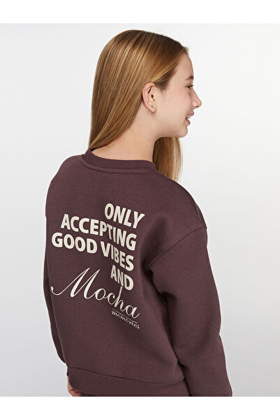 LC Waikiki سويت شيرت بناتي برقبة دائرية من LCW Kids