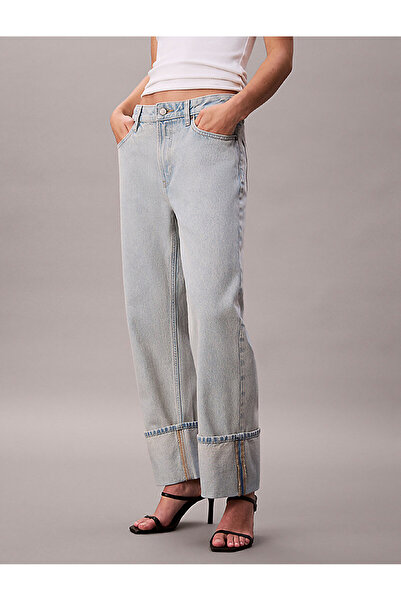 Calvin Klein Women's Relaxed Crop Cuff Jean Pants