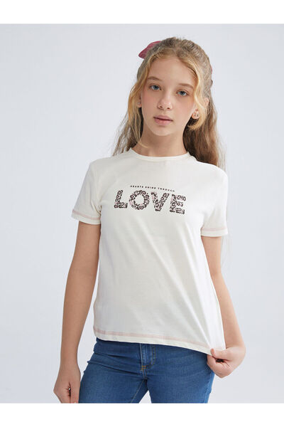 LC Waikiki Peak New Season Crew Neck Girls' T-Shirt
