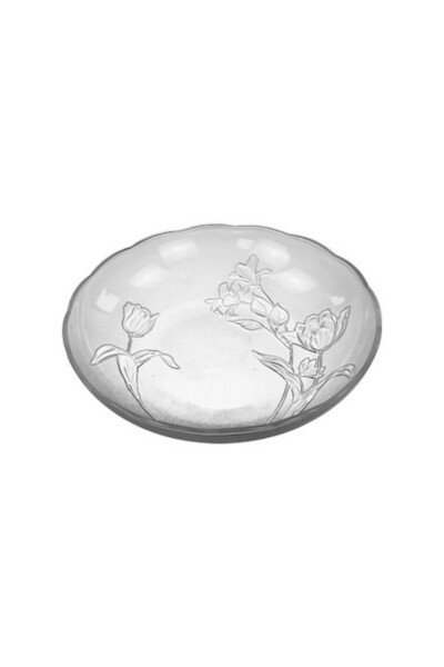 Gold Round Deep Glass Serving Plate 30 cm KIG TUL 3000