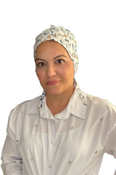 ÇİMEN BUTİK Pamuklu Poplin Cerrahi Bone Dinazor Desenli ve Ayarlanabilir | Ha...