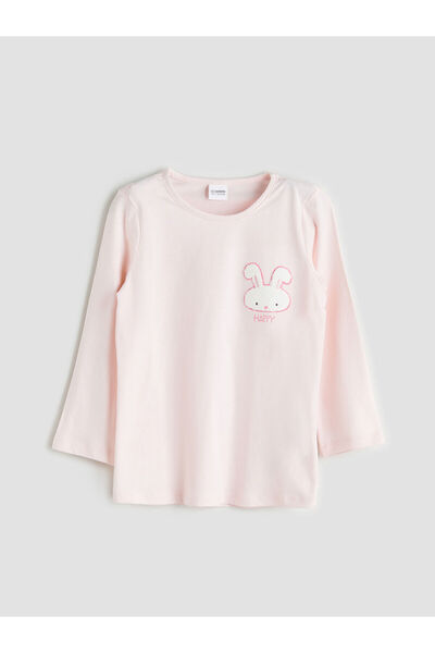 LC Waikiki Σετ πιτζάμες για κορίτσια με στάμπα με λαιμόκοψη Peak New Season