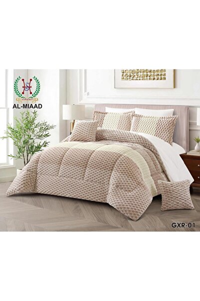 Generic Winter fur and velvet embossed double bed sheet, 8 pieces